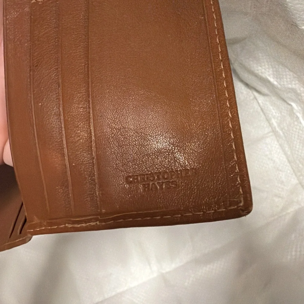 Vintage Christopher‎ Hayes Checkbook Cover/card holder Genuine Leather Wallet